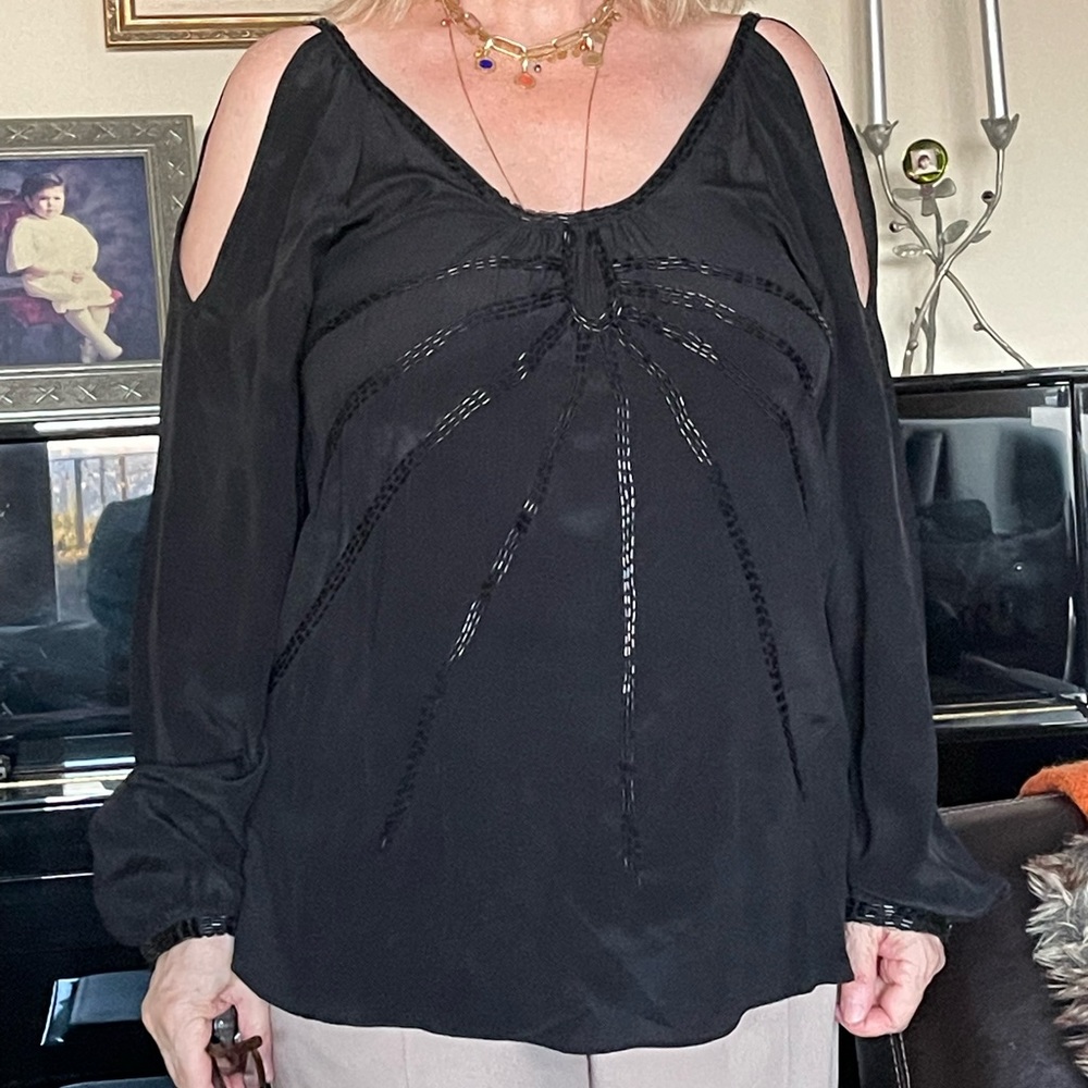 What Goes Around Comes Around Open Shoulder Top - image 1